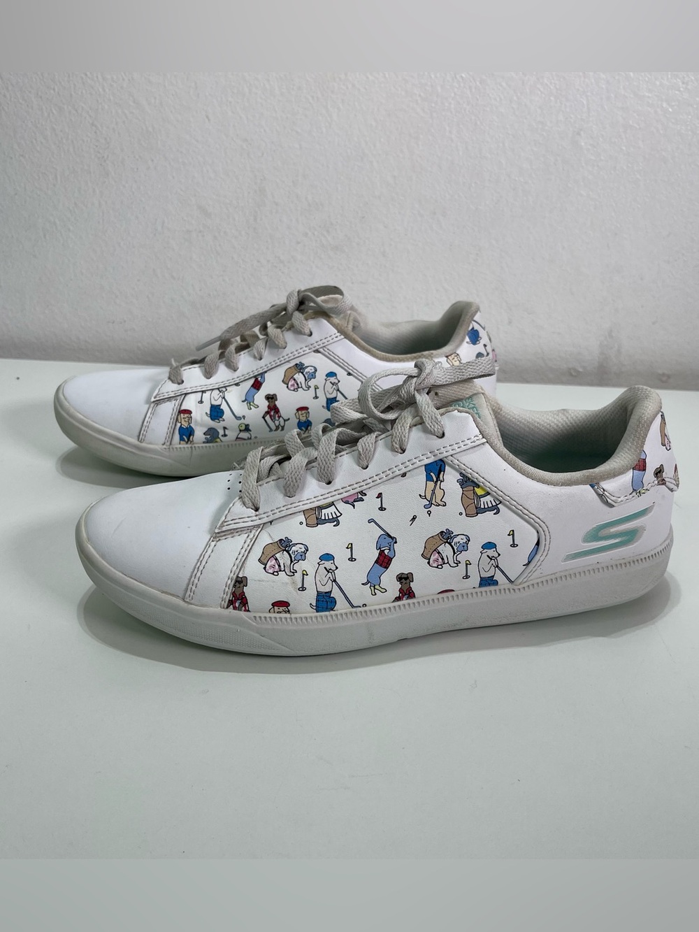 Skechers Go Golf Drive 4 Dogs At Play Golf Shoes White Women’s 8.5 Goga Max